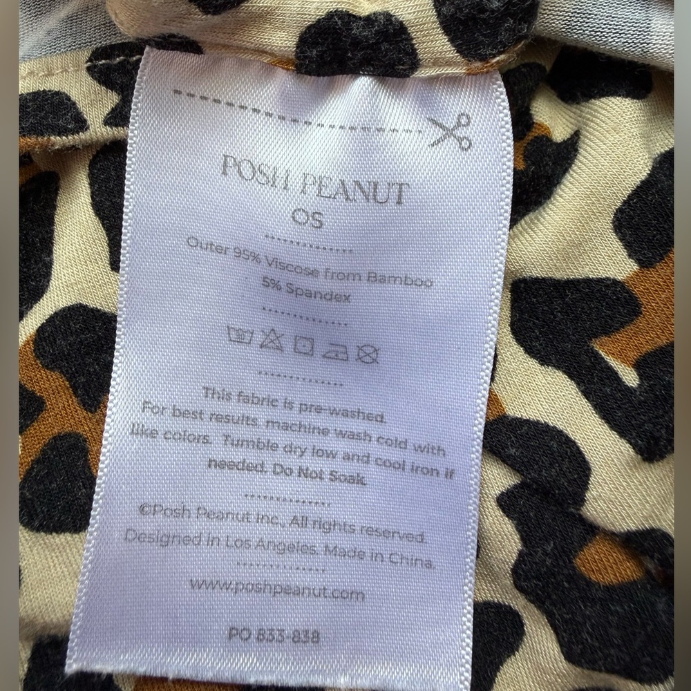 Posh Peanut Leopard Swaddle Blanket -no headband - Picture 4 of 4